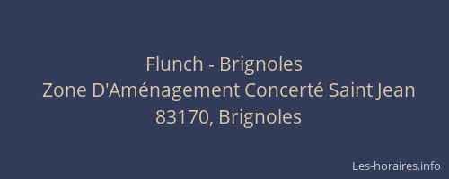 Flunch - Brignoles