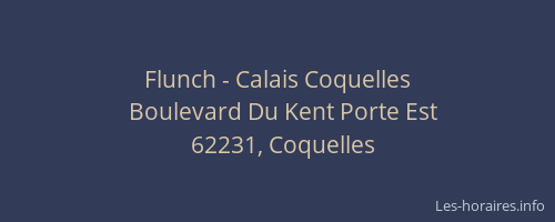 Flunch - Calais Coquelles