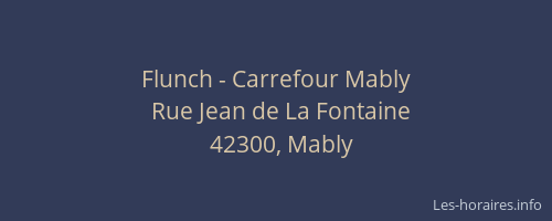 Flunch - Carrefour Mably