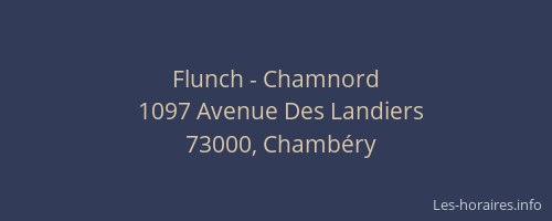 Flunch - Chamnord