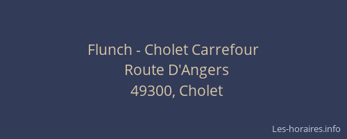 Flunch - Cholet Carrefour