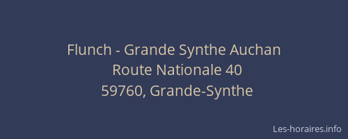 Flunch - Grande Synthe Auchan