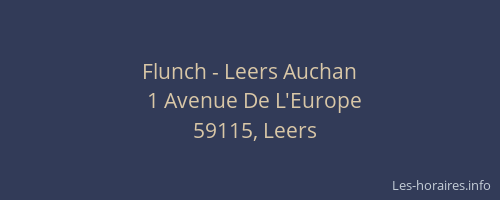 Flunch - Leers Auchan