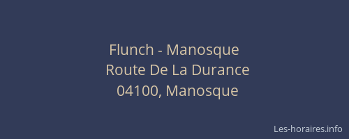 Flunch - Manosque