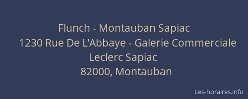 Flunch - Montauban Sapiac