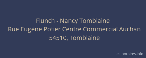 Flunch - Nancy Tomblaine