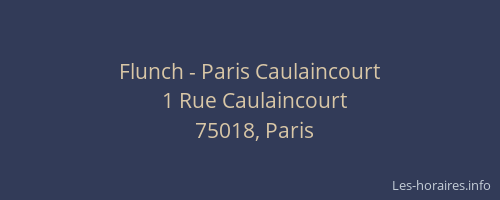 Flunch - Paris Caulaincourt