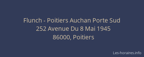 Flunch - Poitiers Auchan Porte Sud