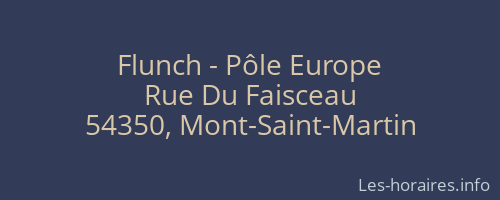 Flunch - Pôle Europe
