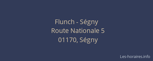 Flunch - Ségny