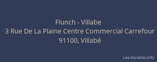Flunch - Villabe