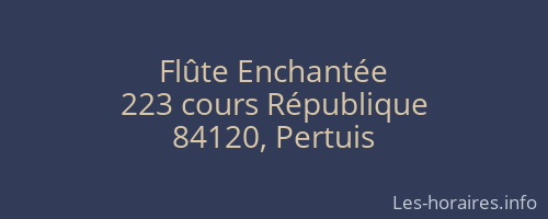 Flûte Enchantée