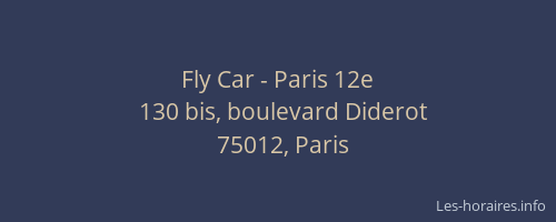 Fly Car - Paris 12e