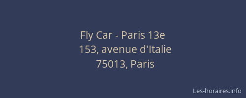 Fly Car - Paris 13e