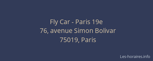 Fly Car - Paris 19e