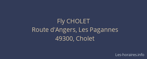Fly CHOLET