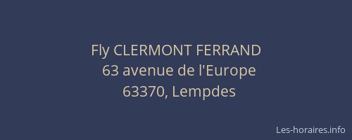 Fly CLERMONT FERRAND