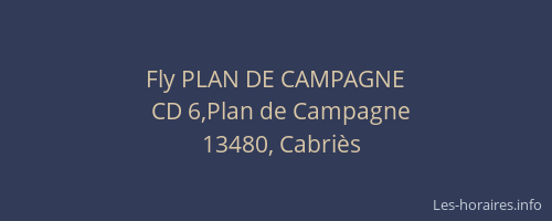 Fly PLAN DE CAMPAGNE