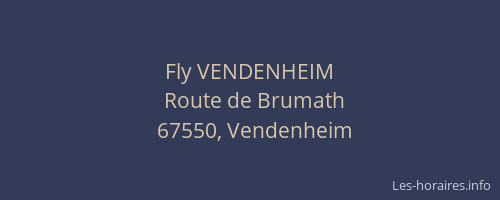 Fly VENDENHEIM