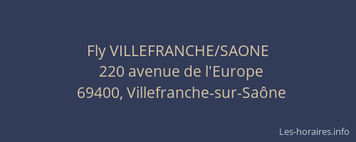 Fly VILLEFRANCHE/SAONE