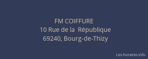 FM COIFFURE