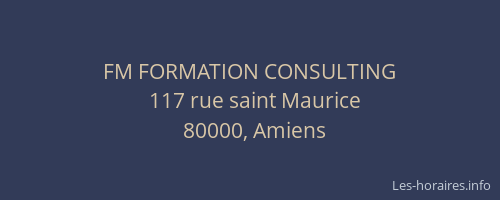 FM FORMATION CONSULTING