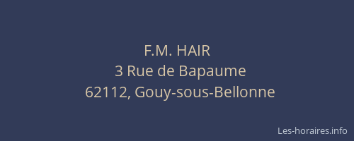 F.M. HAIR
