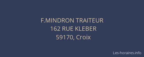 F.MINDRON TRAITEUR