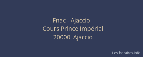Fnac - Ajaccio