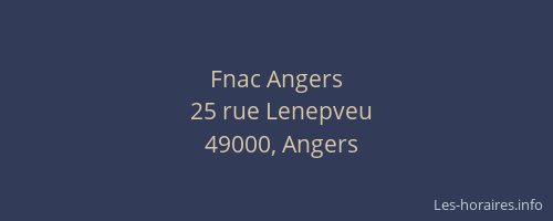Fnac Angers