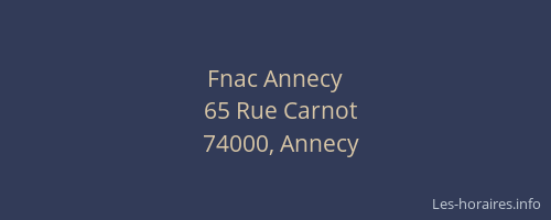 Fnac Annecy