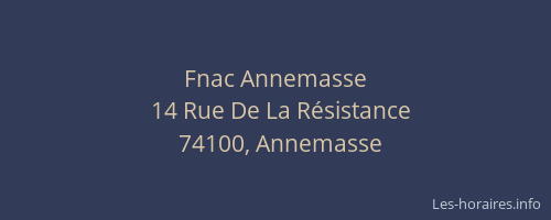 Fnac Annemasse