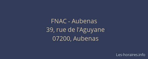 FNAC - Aubenas