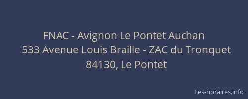 FNAC - Avignon Le Pontet Auchan