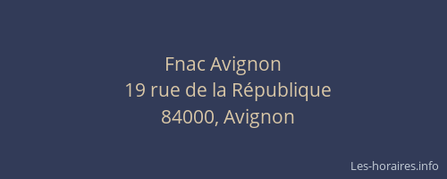 Fnac Avignon