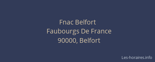 Fnac Belfort