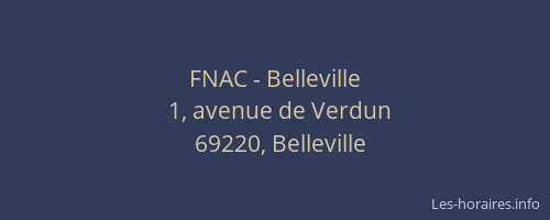 FNAC - Belleville