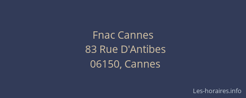 Fnac Cannes