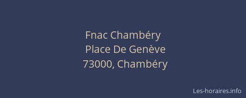 Fnac Chambéry