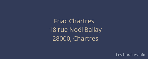 Fnac Chartres