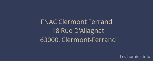 FNAC Clermont Ferrand