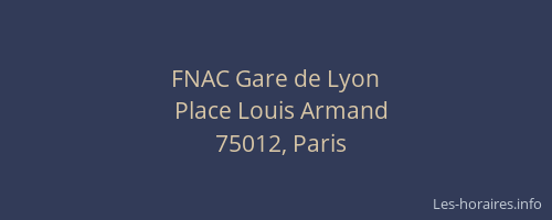 FNAC Gare de Lyon