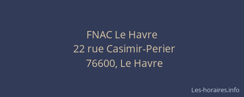 FNAC Le Havre