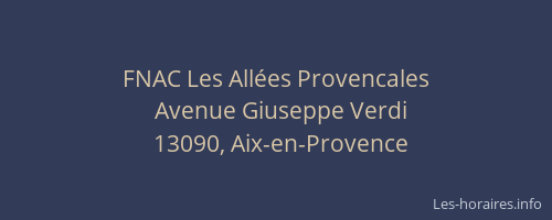 FNAC Les Allées Provencales