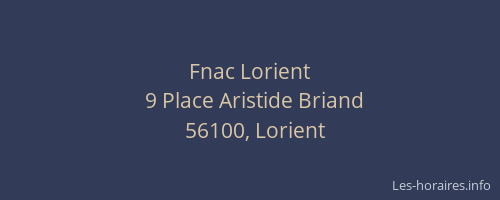Fnac Lorient