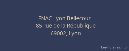 FNAC Lyon Bellecour