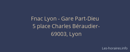 Fnac Lyon - Gare Part-Dieu