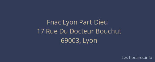 Fnac Lyon Part-Dieu