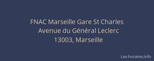 FNAC Marseille Gare St Charles