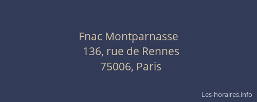 Fnac Montparnasse